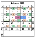 District School Academic Calendar for Edgemont School for February 2027
