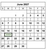 District School Academic Calendar for Edgemont School for June 2027