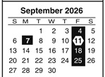 District School Academic Calendar for Olga A Hellbeck Elementary School for September 2026