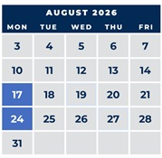 District School Academic Calendar for West Teays Elementary for August 2026