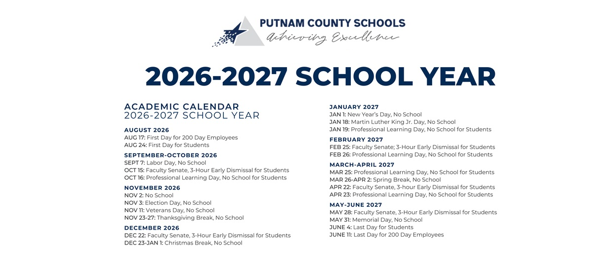 District School Academic Calendar Key for West Teays Elementary