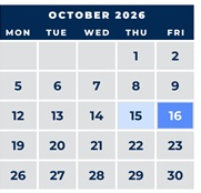 District School Academic Calendar for West Teays Elementary for October 2026
