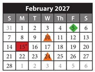 District School Academic Calendar for Giese Elementary for February 2027