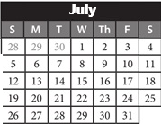 District School Academic Calendar for Giese Elementary for July 2026