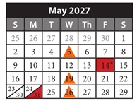 District School Academic Calendar for Giese Elementary for May 2027