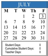 District School Academic Calendar for Ramona Community for July 2026