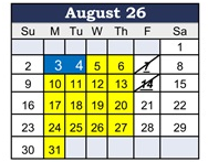 District School Academic Calendar for Longfellow Elem for August 2026