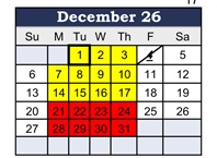 District School Academic Calendar for Longfellow Elem for December 2026