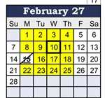 District School Academic Calendar for Longfellow Elem for February 2027
