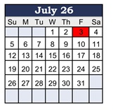 District School Academic Calendar for Longfellow Elem for July 2026