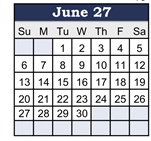 District School Academic Calendar for Longfellow Elem for June 2027
