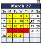 District School Academic Calendar for Longfellow Elem for March 2027