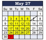 District School Academic Calendar for Longfellow Elem for May 2027