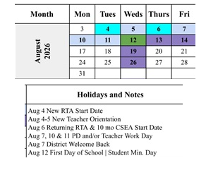 District School Academic Calendar for Edison-brentwood Academy for August 2026