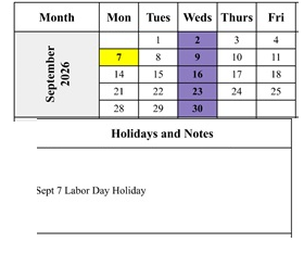 District School Academic Calendar for Edison-brentwood Academy for September 2026