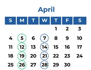 District School Academic Calendar for Curtis (sam V.) Elementary for April 2027