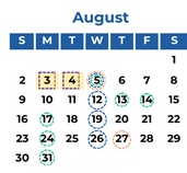 District School Academic Calendar for Curtis (sam V.) Elementary for August 2026