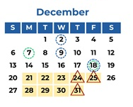 District School Academic Calendar for Curtis (sam V.) Elementary for December 2026