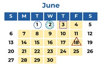 District School Academic Calendar for Curtis (sam V.) Elementary for June 2027