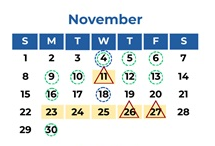 District School Academic Calendar for Curtis (sam V.) Elementary for November 2026