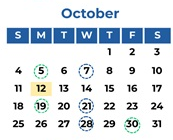 District School Academic Calendar for Curtis (sam V.) Elementary for October 2026