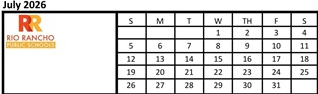 District School Academic Calendar for Mountain View Middle for July 2026