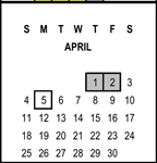 District School Academic Calendar for Riverside Unified Independent Study for April 2027