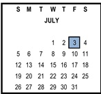 District School Academic Calendar for Riverside Unified Independent Study for July 2026
