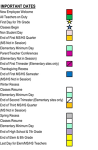 District School Academic Calendar Legend for Riverside Unified Independent Study