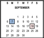 District School Academic Calendar for Riverside Unified Independent Study for September 2026