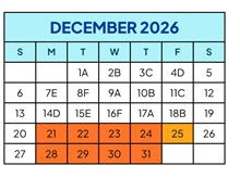 District School Academic Calendar for Bishop Elementary for December 2026