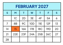District School Academic Calendar for Bishop Elementary for February 2027