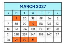 District School Academic Calendar for Bishop Elementary for March 2027