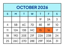 District School Academic Calendar for Bishop Elementary for October 2026
