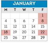 District School Academic Calendar for Highland Elementary for January 2027