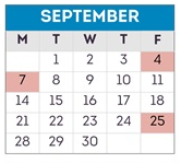 District School Academic Calendar for Highland Elementary for September 2026