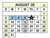 District School Academic Calendar for Brown (vencil) Elementary for August 2026
