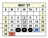 District School Academic Calendar for Brown (vencil) Elementary for May 2027