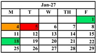 District School Academic Calendar for Pecos Elementary for January 2027