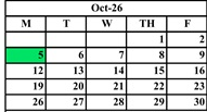 District School Academic Calendar for Pecos Elementary for October 2026