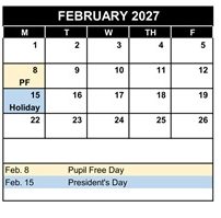 District School Academic Calendar for Killian Elementary for February 2027