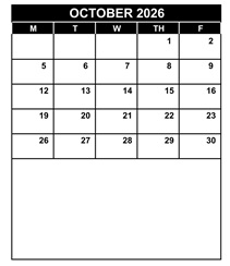District School Academic Calendar for Killian Elementary for October 2026