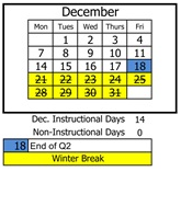 District School Academic Calendar for White Mountain Elem for December 2026
