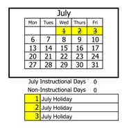 District School Academic Calendar for White Mountain Elem for July 2026