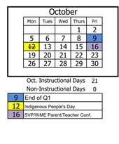 District School Academic Calendar for White Mountain Elem for October 2026