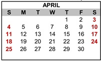 District School Academic Calendar for Father Keith B. Kenny Elementary Charter for April 2027