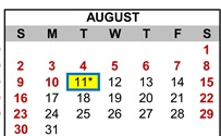 District School Academic Calendar for Father Keith B. Kenny Elementary Charter for August 2026