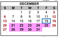 District School Academic Calendar for Father Keith B. Kenny Elementary Charter for December 2026