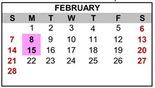 District School Academic Calendar for Father Keith B. Kenny Elementary Charter for February 2027