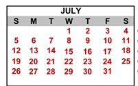 District School Academic Calendar for Father Keith B. Kenny Elementary Charter for July 2026